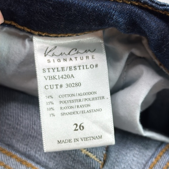 KanCan Signature Skinny Distressed Dark Wash Jeans Size 26 - Picture 10 of 11